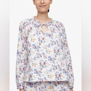 THE SLEEP SHIRT Multicolor Floral Cotton Blouse M
